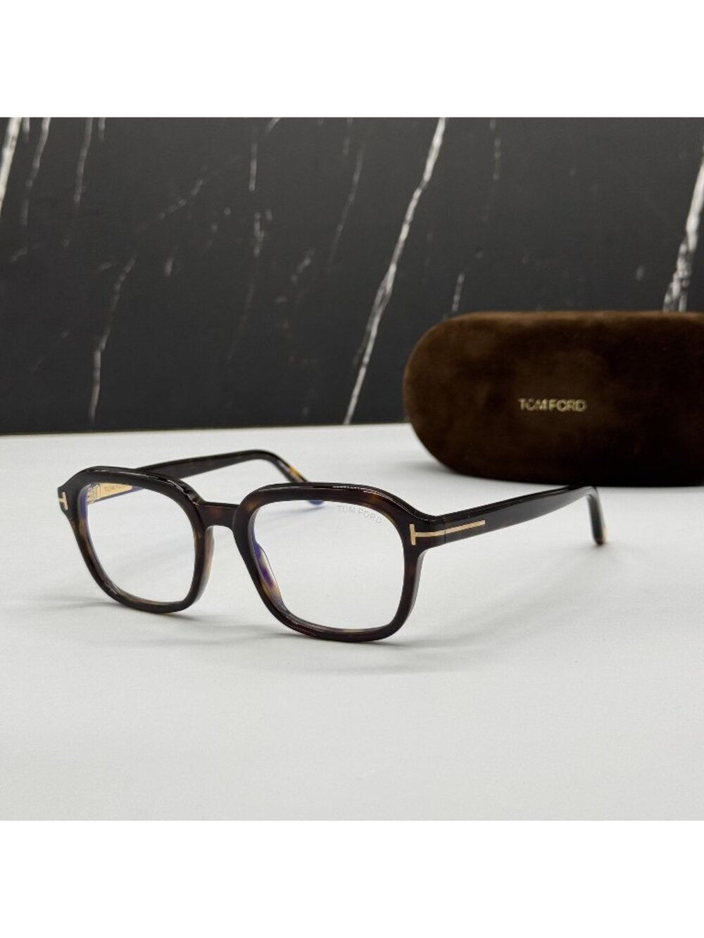 NEW TOM FORD TF6060 052 HAVANA MEN SQUARE EYEGLASSES TOM FORD FT6060 052 EYEWEAR